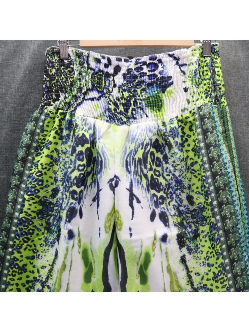 Ash & Sara Boho Print Wide Leg Palazzo Pants XL Flowy Festival Pull On NWT - Picture 6 of 14